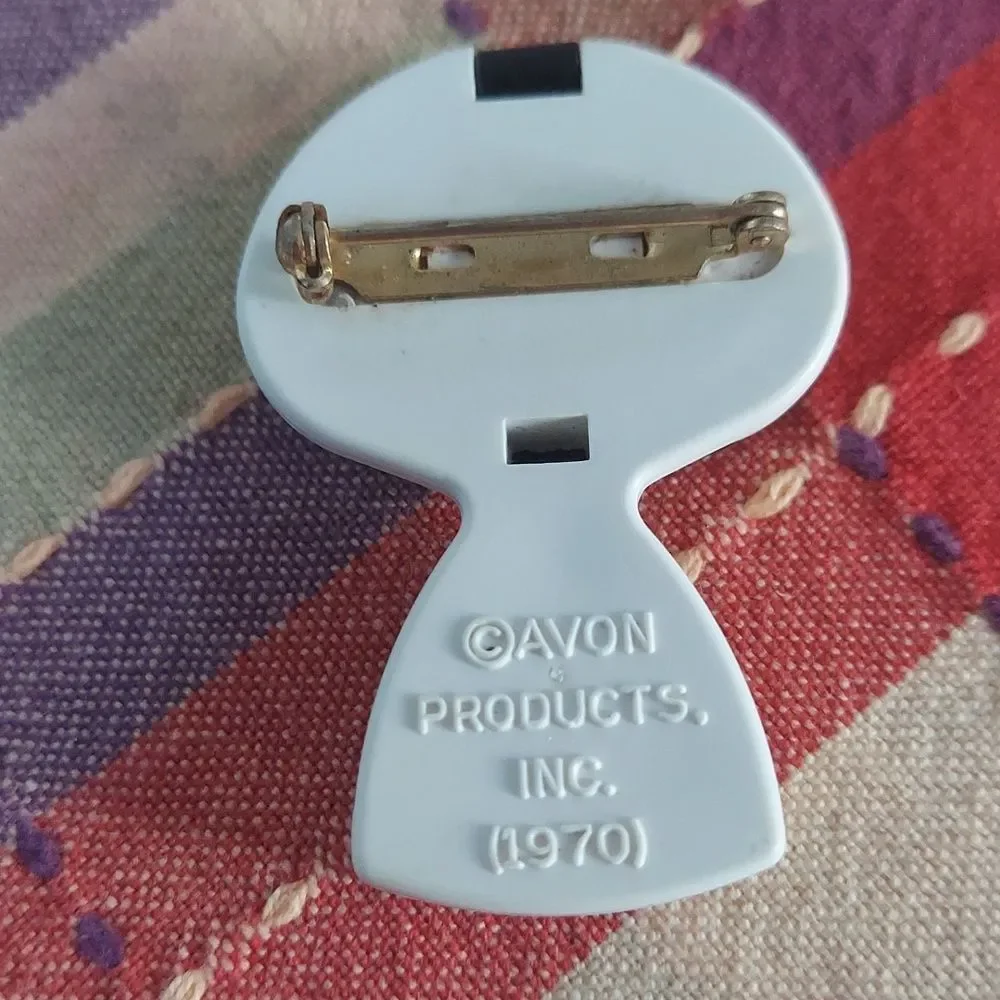 Avon Vintage Perfume Brooch International Girl 1970s Brooch Avon Collectibles